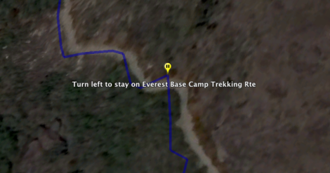 Turn Left to remain on the Everest Base Camp Trekking Rte. for 700 m. (2297 ft.).