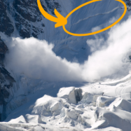 slab avalanche break line